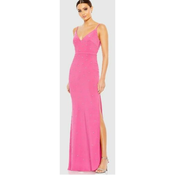 Mac Duggal Dresses & Skirts - Mac Duggal Rhinestone Pink Formal Gown Maxi Dress NWT Size 4 67812